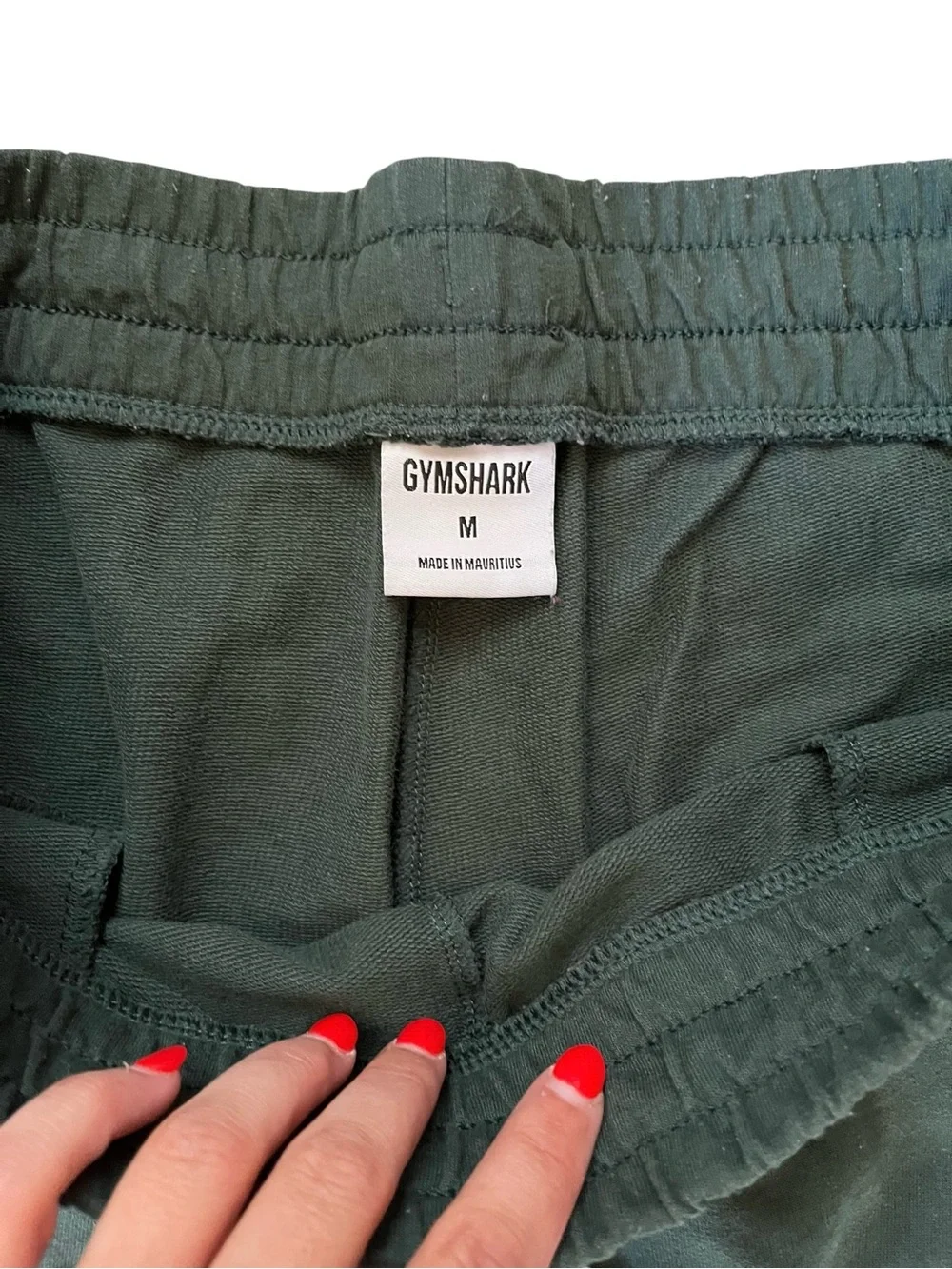 Gymshark Men’s Essential Joggers Size Medium Dark Green Excellent Condition